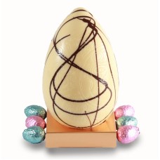 White Chocolate Drizzle Egg, with Belgian Praline Eggs